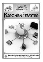 download Kirchenfenster Ausgabe Nr. 54 - Ev. Kirchengemeinde ...