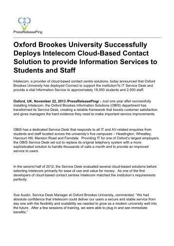 Oxford Brookes University Successfully Deploys Intelecom Cloud-Based Contact Solution to provide Information Services to Students and Staff.pdf