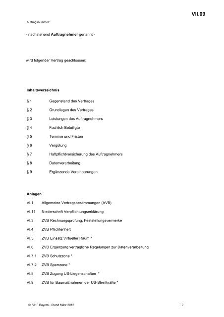 VHB HOCHBAU - Ausgabe März 2012 - VergabeBrief.de