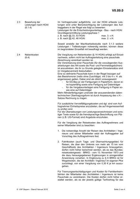 VHB HOCHBAU - Ausgabe März 2012 - VergabeBrief.de