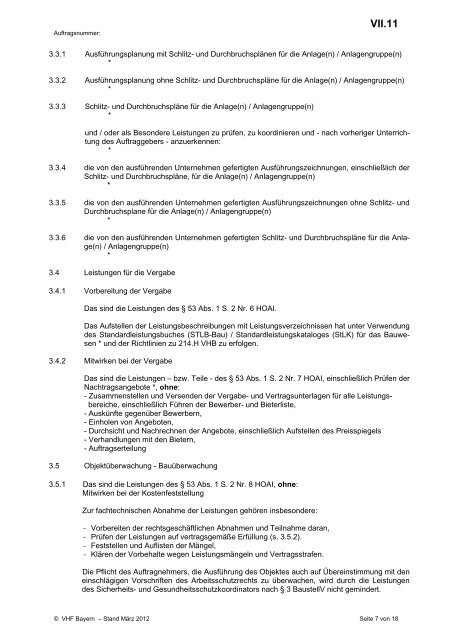 VHB HOCHBAU - Ausgabe März 2012 - VergabeBrief.de