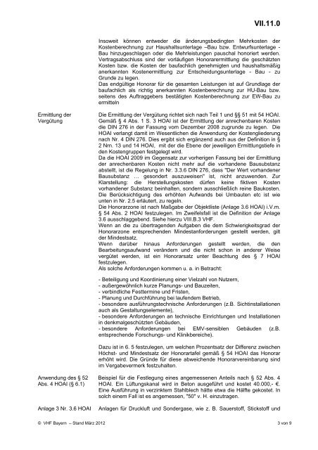 VHB HOCHBAU - Ausgabe März 2012 - VergabeBrief.de