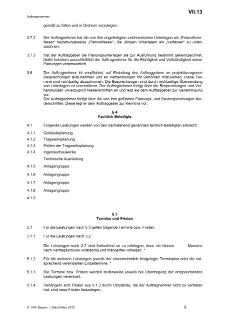 VHB HOCHBAU - Ausgabe März 2012 - VergabeBrief.de