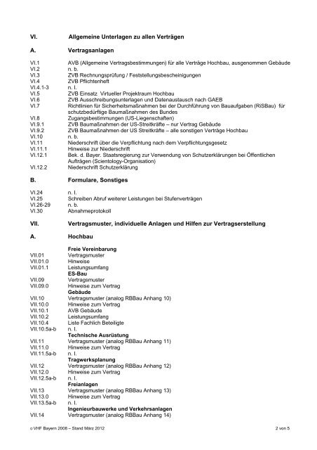 VHB HOCHBAU - Ausgabe März 2012 - VergabeBrief.de