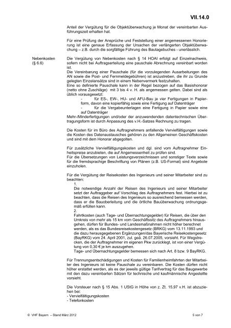 VHB HOCHBAU - Ausgabe März 2012 - VergabeBrief.de