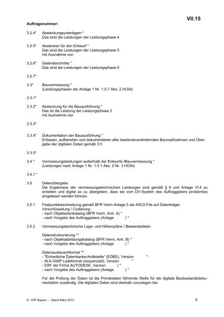 VHB HOCHBAU - Ausgabe März 2012 - VergabeBrief.de