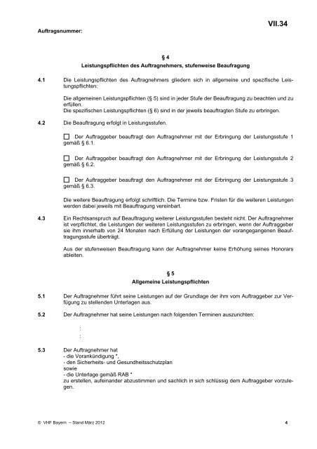 VHB HOCHBAU - Ausgabe März 2012 - VergabeBrief.de