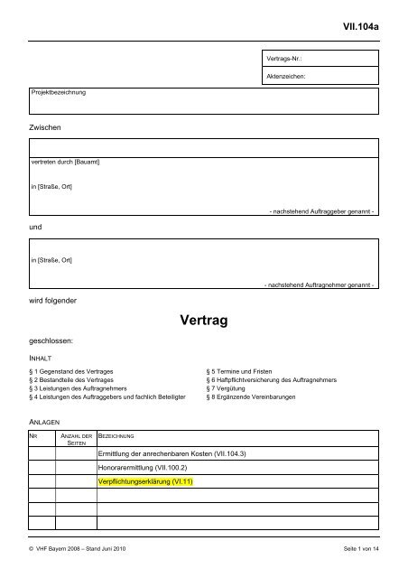 VHB HOCHBAU - Ausgabe März 2012 - VergabeBrief.de