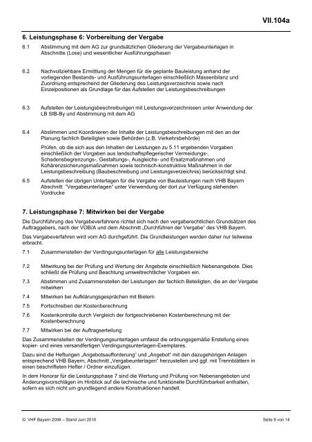 VHB HOCHBAU - Ausgabe März 2012 - VergabeBrief.de