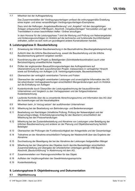 VHB HOCHBAU - Ausgabe März 2012 - VergabeBrief.de