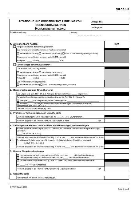 VHB HOCHBAU - Ausgabe März 2012 - VergabeBrief.de