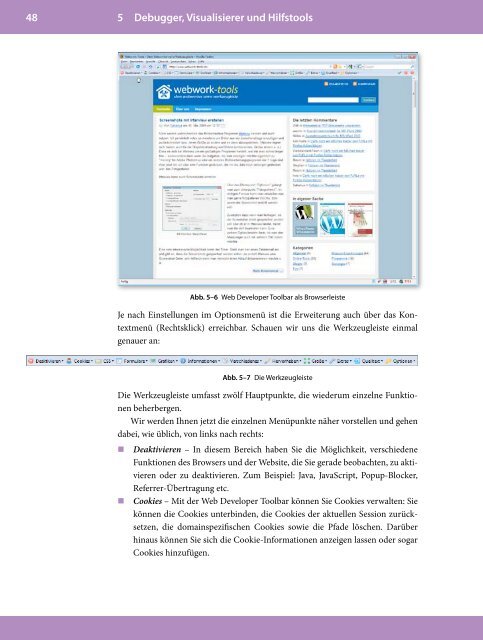 Kapitel 5.4 Webdeveloper Toolbar - Webwork-Tools