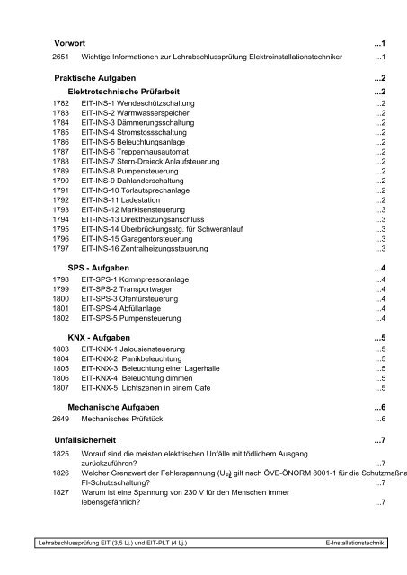 Vorwort 1 Praktische Aufgaben 2 Elektrotechnische Prufarbeit 2