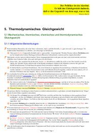 5. Thermodynamisches Gleichgewicht