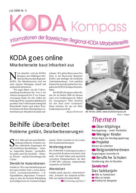 Themen Koda Goes Online Beihilfe Uberarbeitet