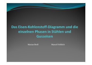 Das Eisen-Kohlenstoff-Diagramm und die einzelnen Phasen in ...