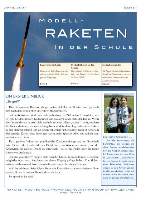 Raketen in der Schule - ARGOS - Advanced Rocketry Group of ...