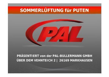 SOMMERLÜFTUNG für PUTEN - PAL-Bullermann