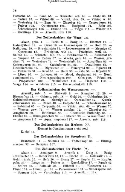 Die Geheimsymbole der Alchymie, Arzneikunde und Astrologie des ...