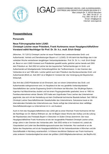 Pressemitteilung - Landesverband Groß