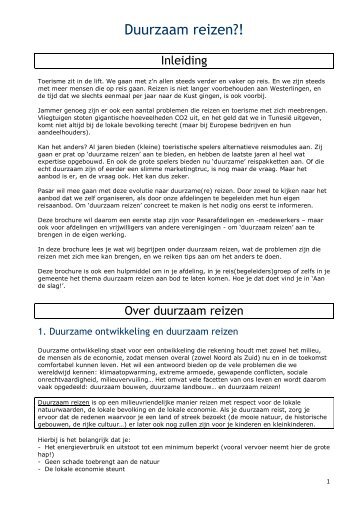 Brochure duurzaam reizen - LNE.be