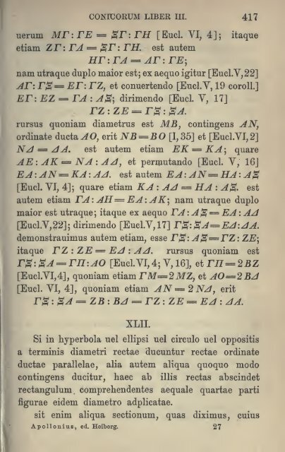 Apollonii Pergaei quae graece exstant cum ... - Wilbourhall.org