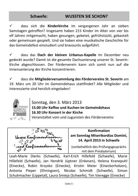Nr. 7 - Februar/März/April 2013 - Evangelische Kirchengemeinden ...
