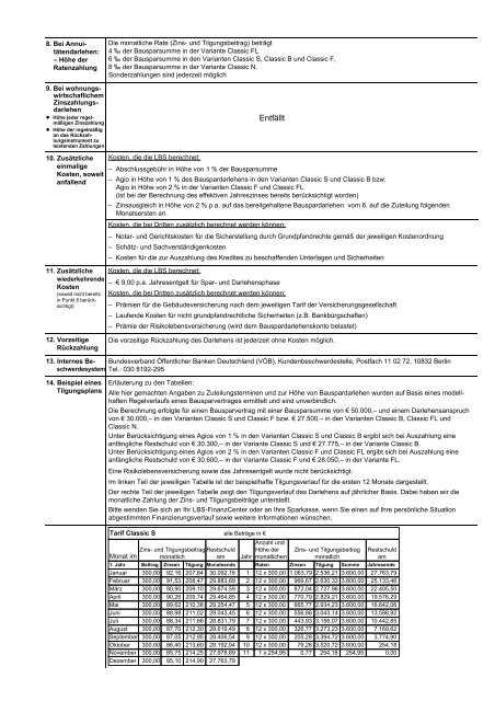 Europäisches standardisiertes Merkblatt Classic - LBS