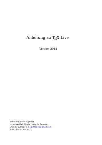 Anleitung zu TEX Live