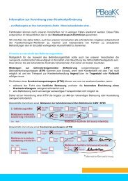 Informationen für den behandelnden Arzt - Postbeamtenkrankenkasse