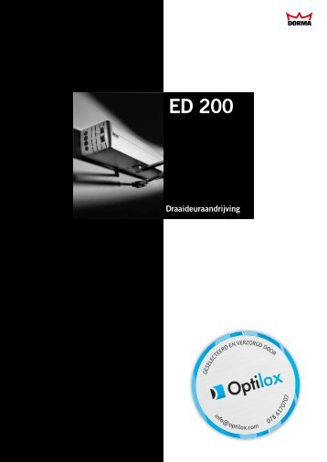 Dorma ED200 technische brochure - Optilox