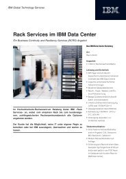 Rack Services im IBM Data Center