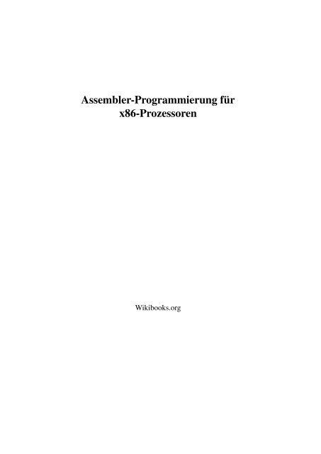 Assembler-Programmierung für x86-Prozessoren - wikimedia.org