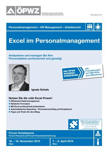 Excel im Personalmanagement - ÖPWZ