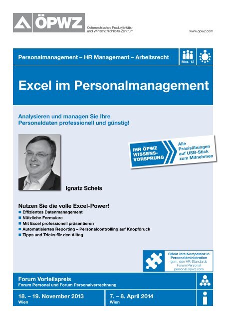 Excel im Personalmanagement - ÖPWZ