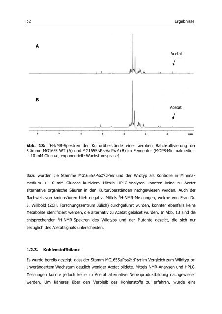 Untersuchungen zum Überflussmetabolismus in Escherichia coli