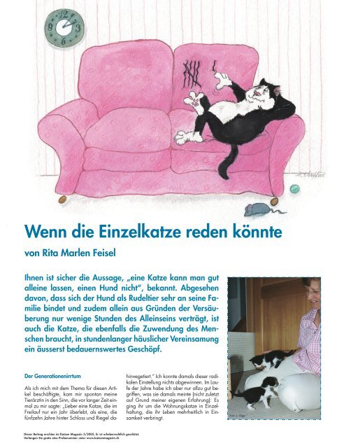 Wenn die Einzelkatze reden könnte - caet.ch