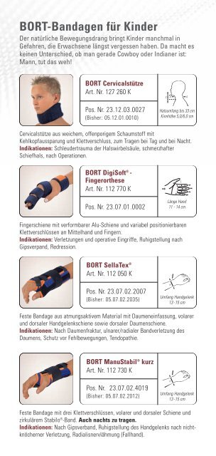 Bandagen für Kinder - Sanitätshaus Burbach + Goetz