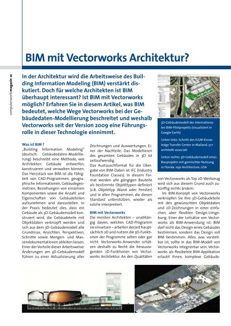 BIM mit Vectorworks Architektur? - ComputerWorks