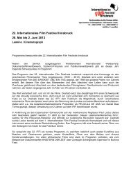 Pressemitteilung (.pdf) - Internationales Film Festival Innsbruck