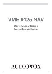 Bedienungsanleitung Navigationssoftware - Audiovox