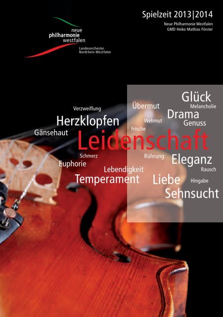 Spielzeitheft 2013/2014 - Neue Philharmonie Westfalen