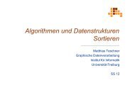 Algorithmen und Datenstrukturen Sortieren