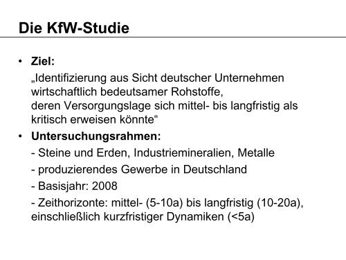 Kritische mineralische Rohstoffe aus Sicht deutscher ... - KfW
