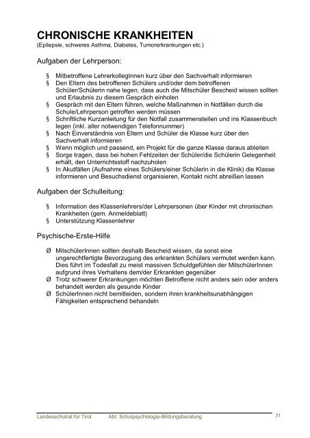 Krisenmanagement DirektorInnen - Schulpsychologie