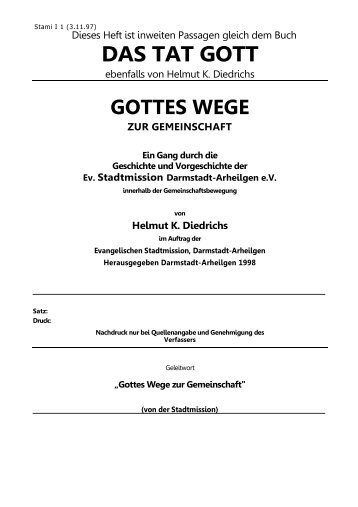 Geschichte der Stadtmission Arheilgen - Diedrichs Engineering ...