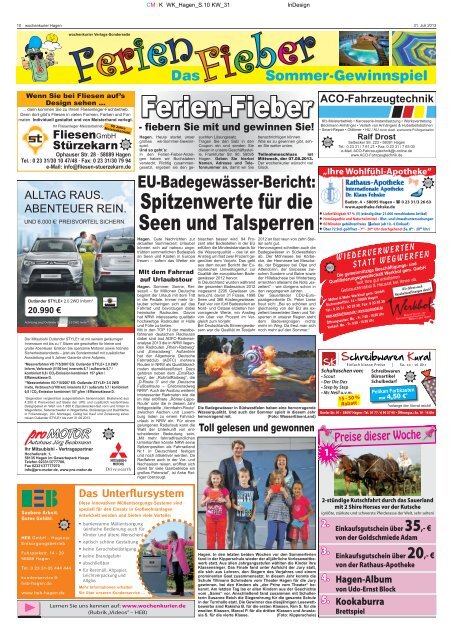 Ausgabe 31 Mittwoch - Wochenkurier