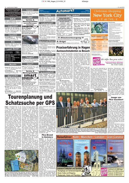 Ausgabe 31 Mittwoch - Wochenkurier