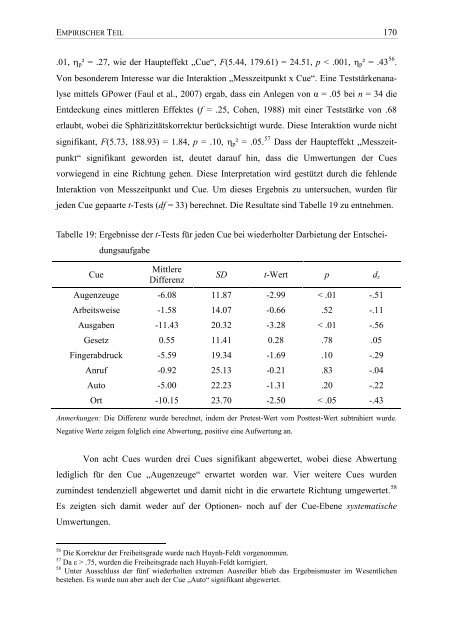 Das Streben nach Konsistenz im Entscheidungsprozess