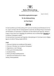 Durchführungsbestimmungen Abitur 2014 - LIS-IN-BW